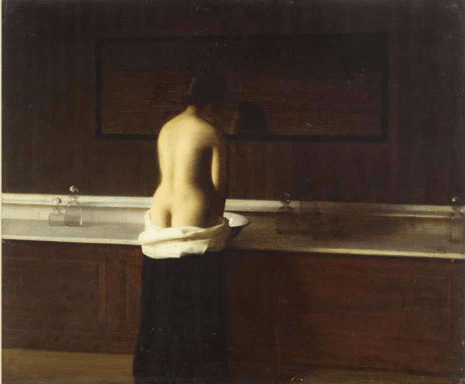 Eugène Lomont, le Jeune femme à la toilette, 1898