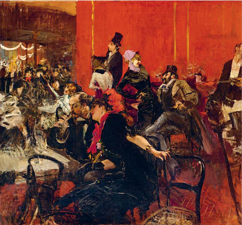 Giovanni Boldini, Scène de fête aux Folies-Bergères, 1880
