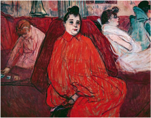Henrie de Toulouse-Lautrec, Au salon, le divan, 1893