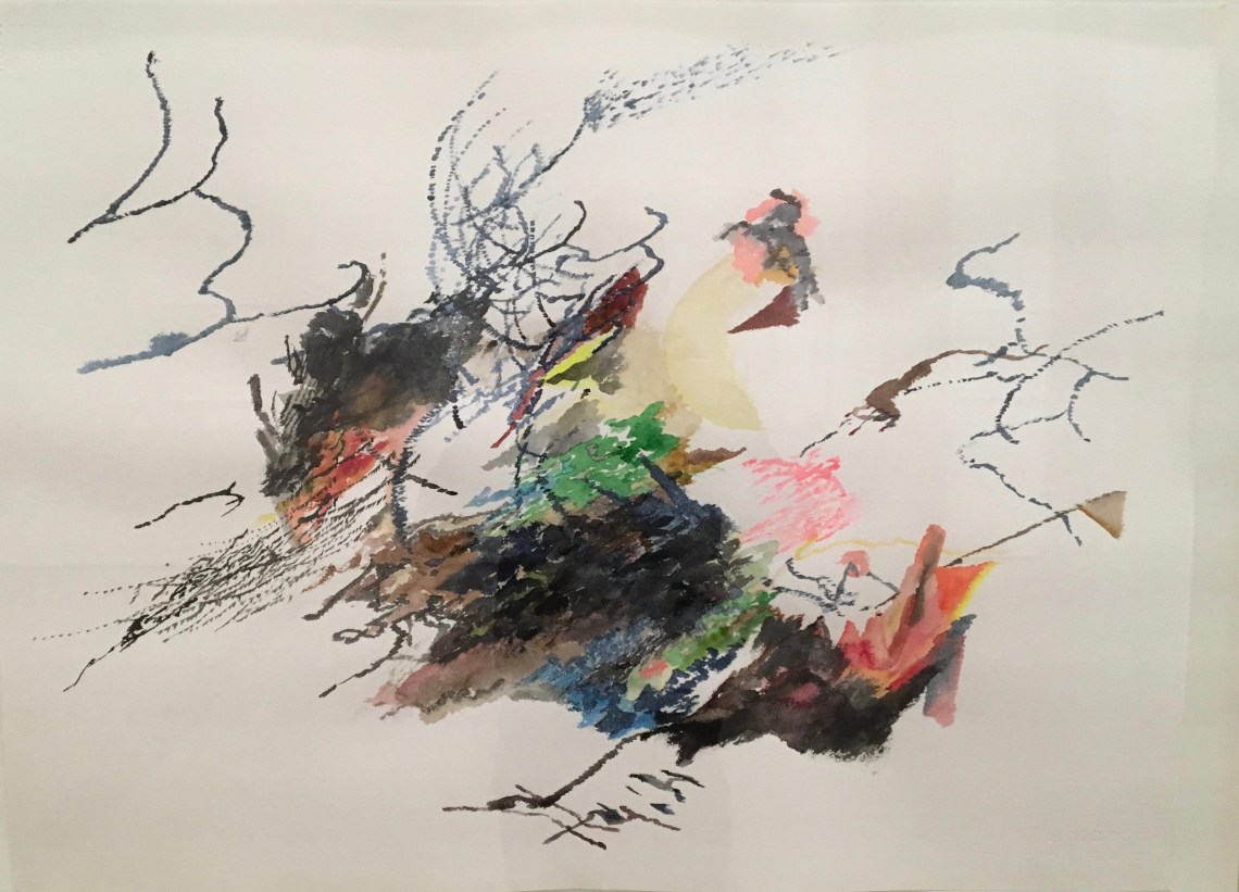 6. julie mehretu, sans titre 2006, aquarelle sur papier. 56x 76, 2 cm collection privée
