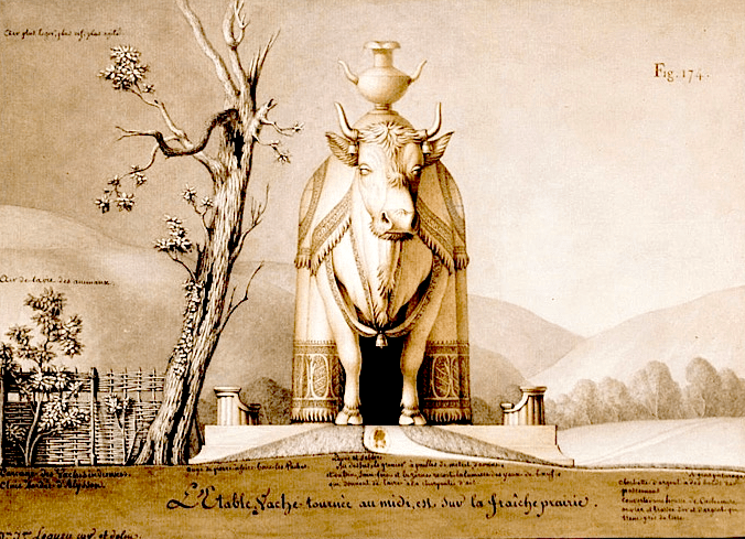 Jean-Jacques Lequeu, 1777-1814, Etable en forme de vache