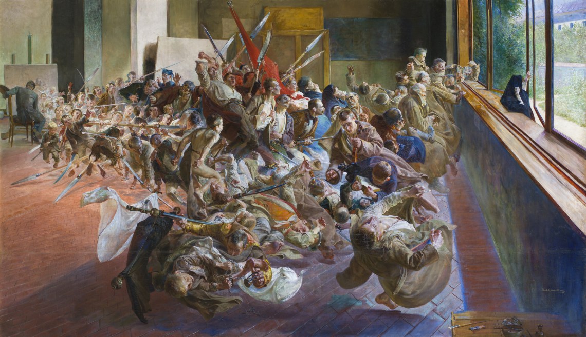 1. Jacek Malczewski, Mélancolie, 1890-1894, huil sur toile, 139,5 x 240 cm. Musée national de Poznan